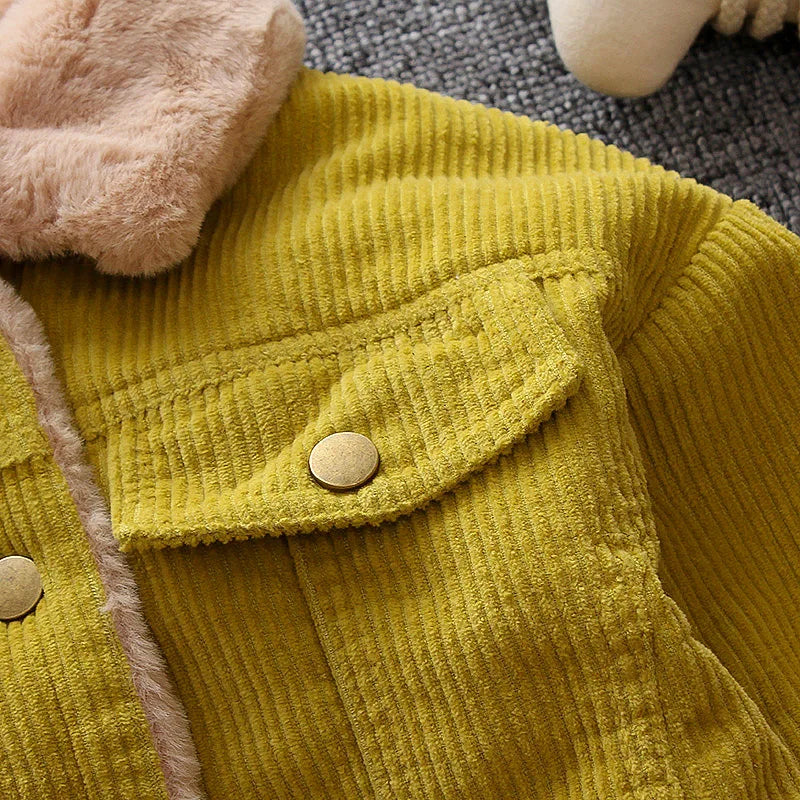 Baby Kids Boys Jackets Casual Coats For Kids Outwear Fleece Cotton Children Lapel Jackets 1-4 Year Toddler Clothes