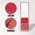 2-in-1 Pink Blush Palette – Matte & Dewy Cream