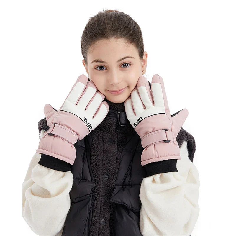 Kids Waterproof Winter Gloves (Multiple Colors)