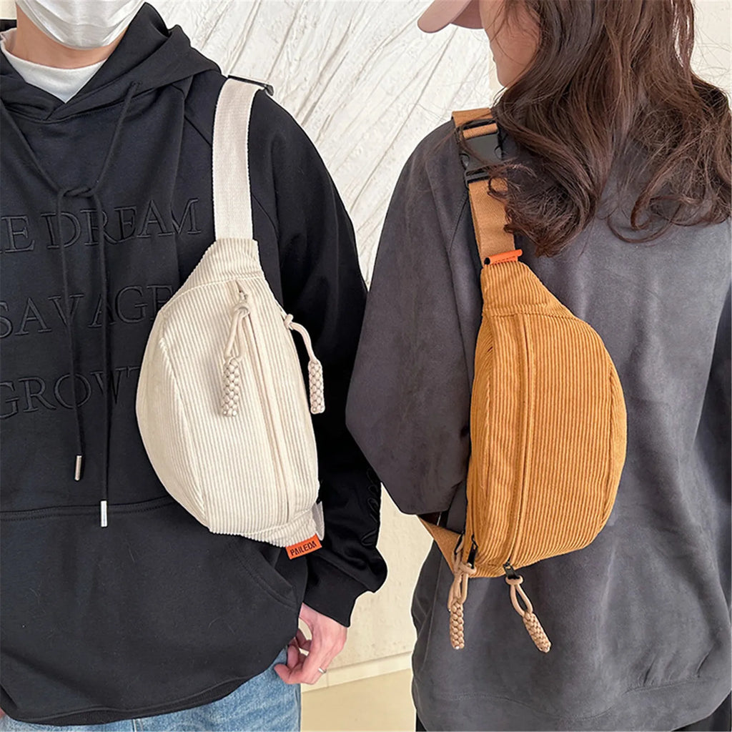 Banana Waist Casual Corduroy Belt Bag