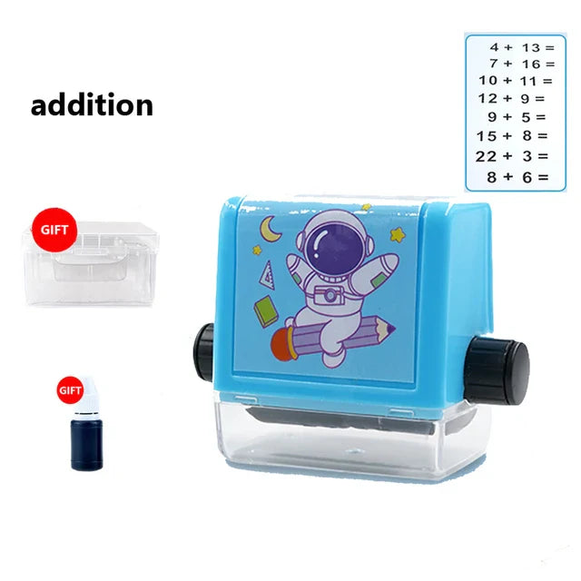 Double-Head Math Practice Stamp Digital Roller (Multiple Color Options)