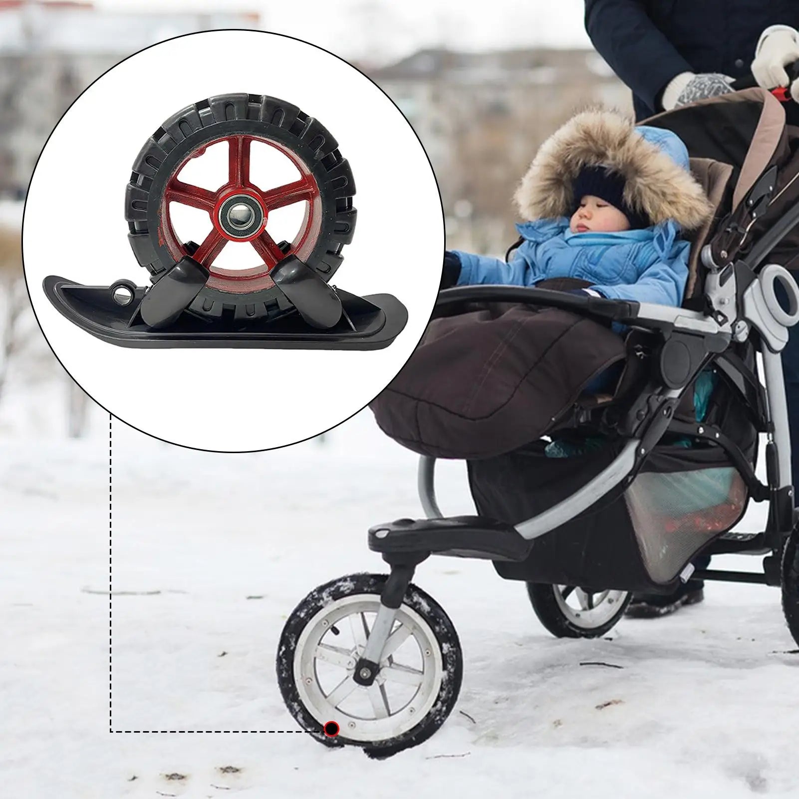 Scooter Ski Sled 2 in 1 Snow Scooter