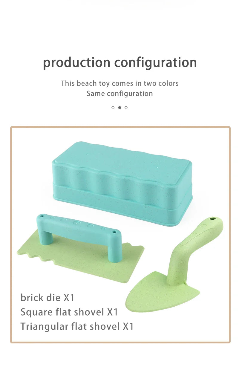 Beach Toy Set with Brick Maker and Tools