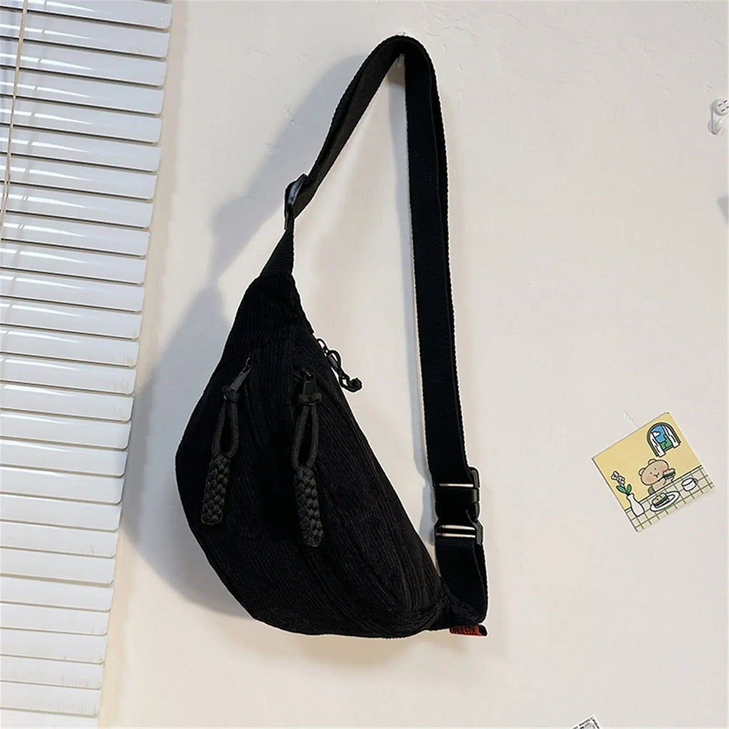 Banana Waist Casual Corduroy Belt Bag