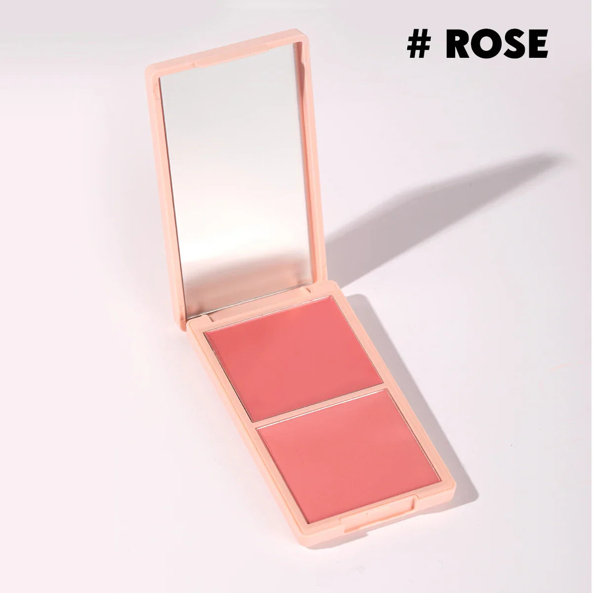2-in-1 Pink Blush Palette – Matte & Dewy Cream