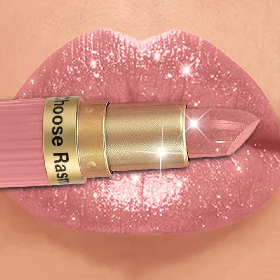 Pearlescent Pink Glitter Velvet Lipstick