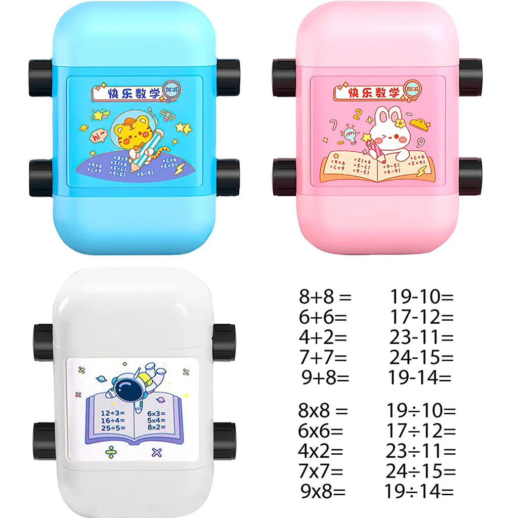 Double-Head Math Practice Stamp Digital Roller (Multiple Color Options)