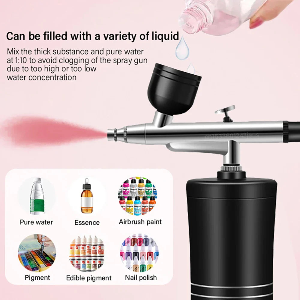 Wireless Electric Airbrush Kit with Compressor