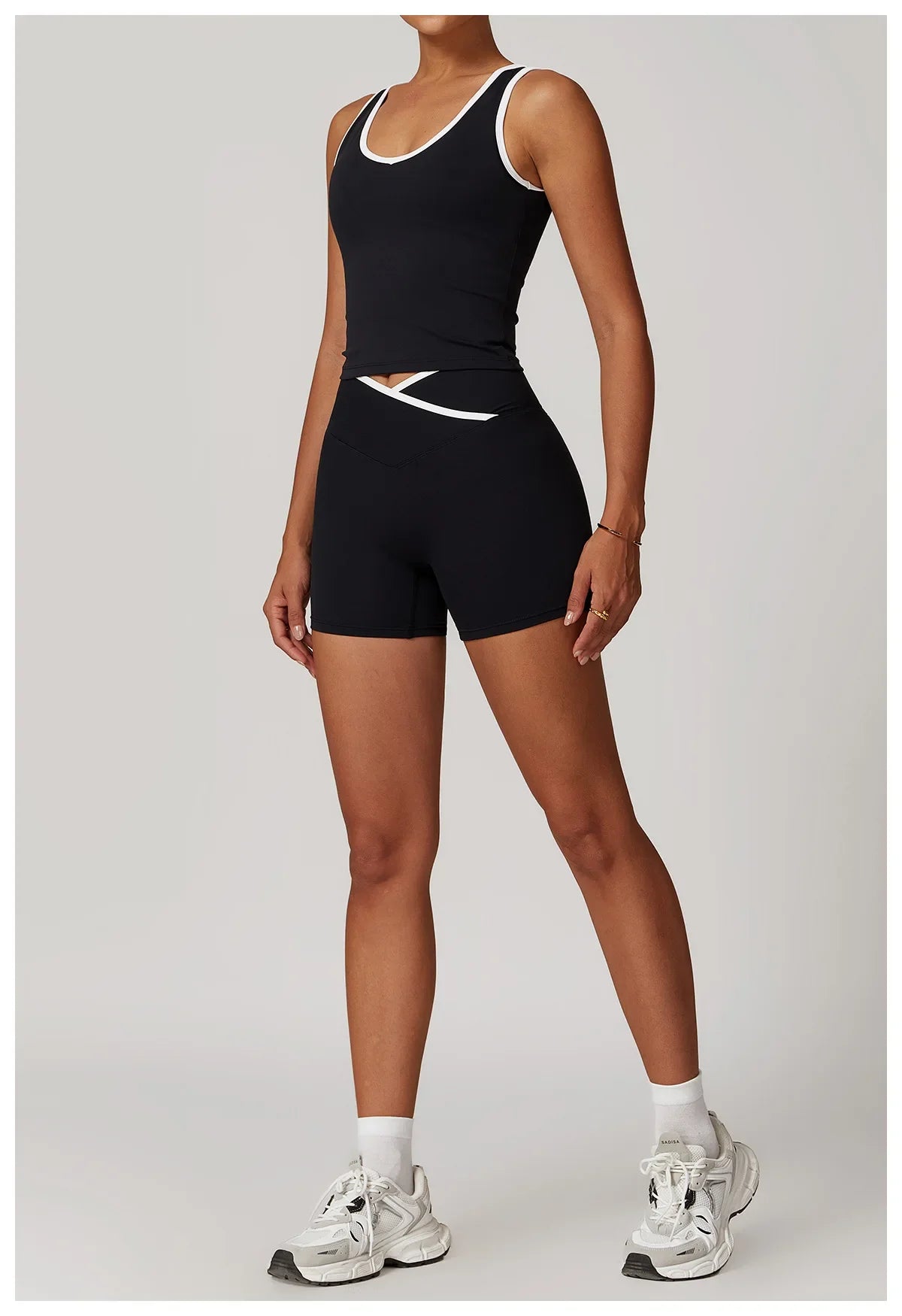 Yoga Set 2 Pieces Workout Outfits Fitness Sportswear Gym Tracksuit High Waist Leggings Sports Bra Athletic Wear Women Clothes