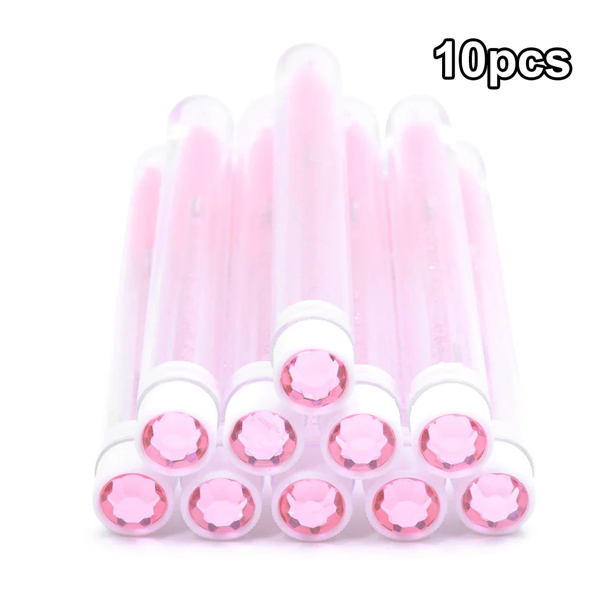 10PCS Diamond Eyelash Brushes – Spoolies & Wands