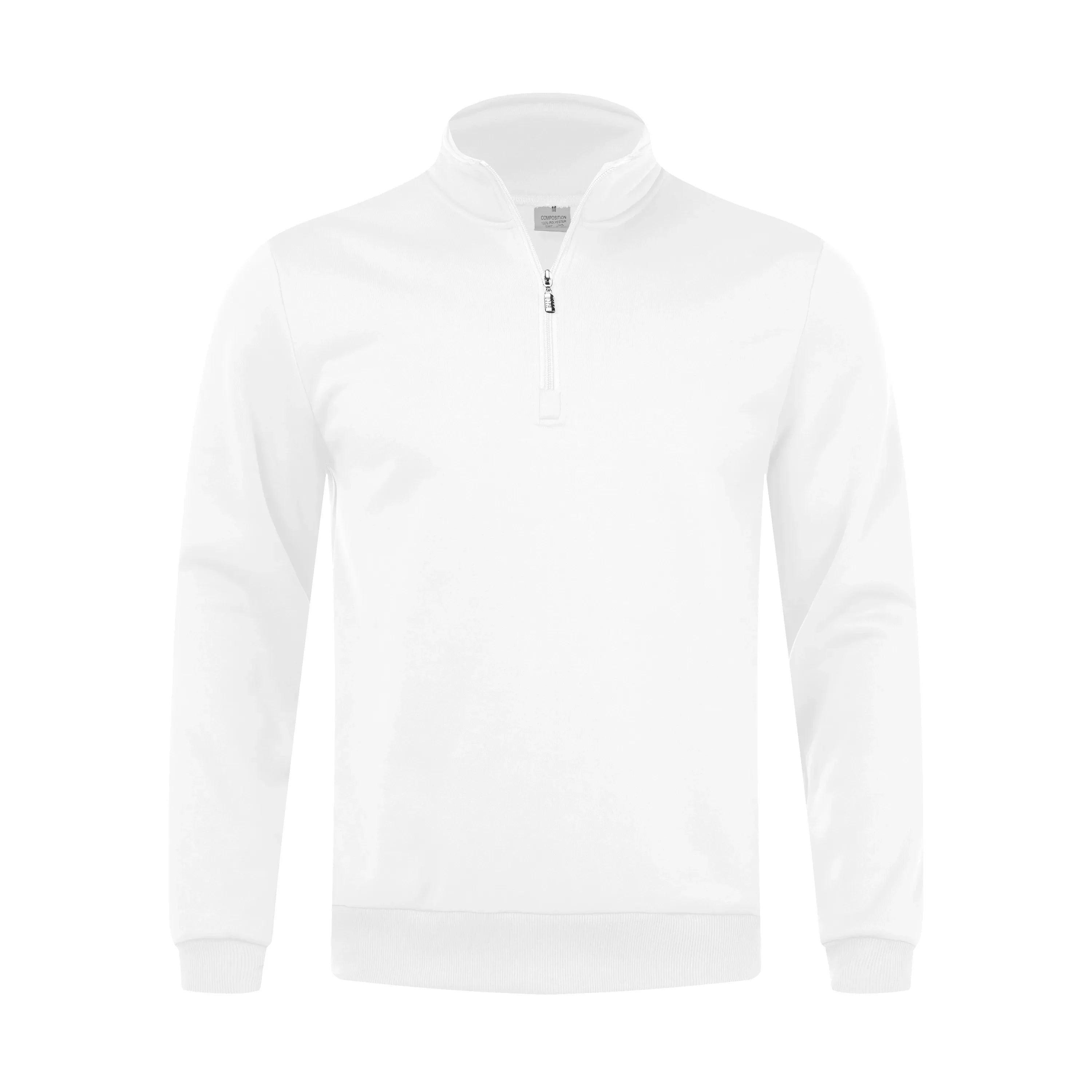 Men Sweatshirts Fall Spring Thicker Half Zip Pullover Hoody Solid Color Turtleneck for Male Outdoor