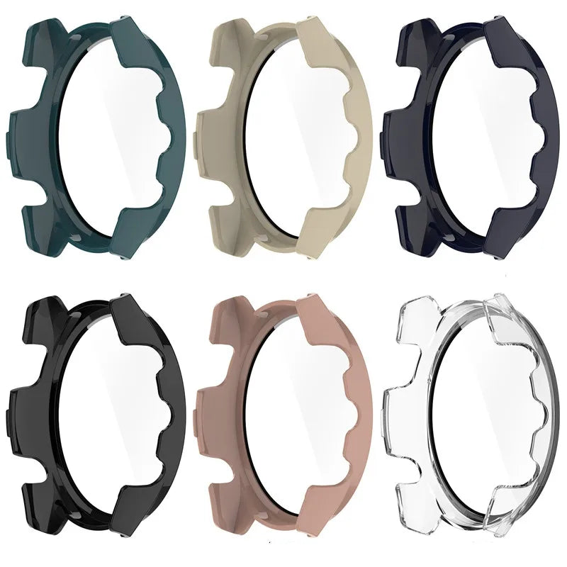 PC Case + Tempered Glass Screen Protector for Garmin Forerunner Series
