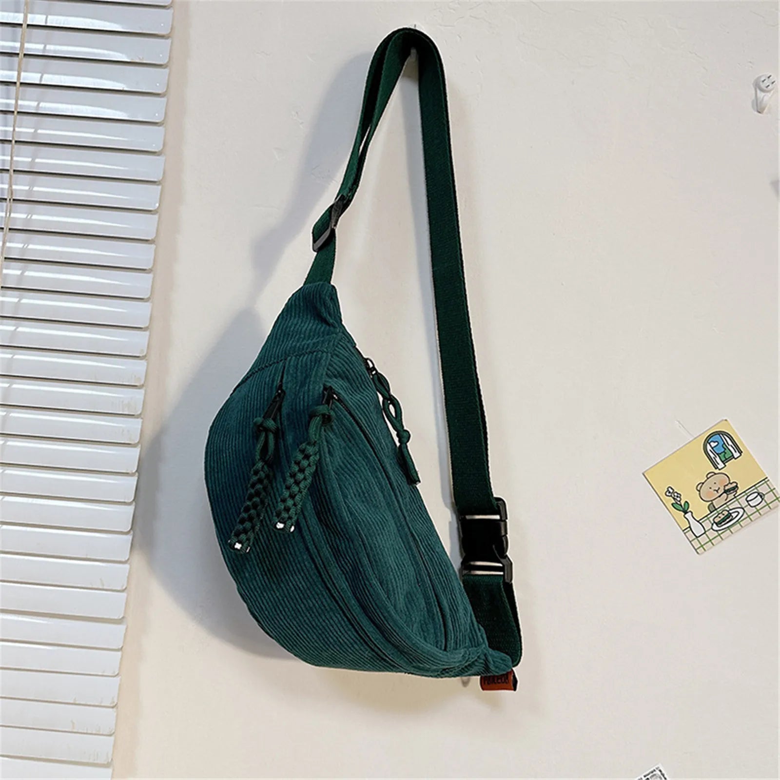 Banana Waist Casual Corduroy Belt Bag