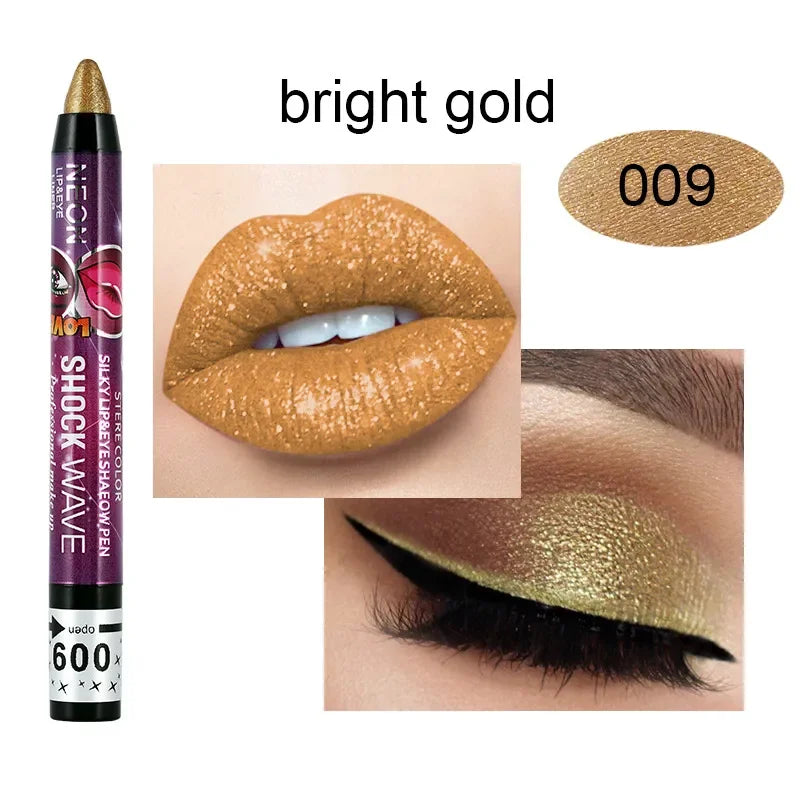2-in-1 Eyeshadow & Lipstick Stick – Glitter & Matte
