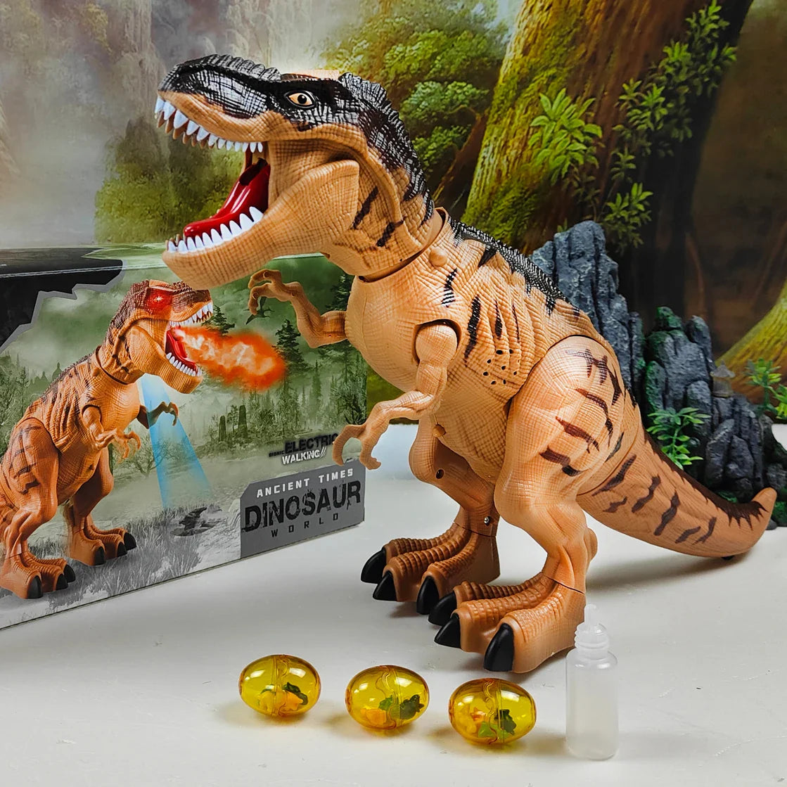 Large Walking, Egg Laying Mechanical Dinosaur Robot with Lights and Sounds