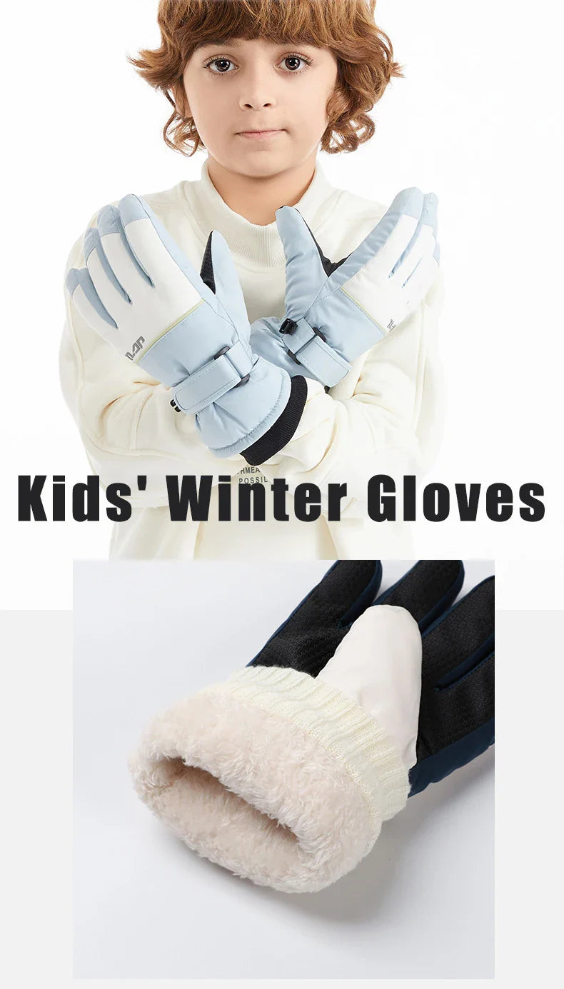 Kids Waterproof Winter Gloves (Multiple Colors)