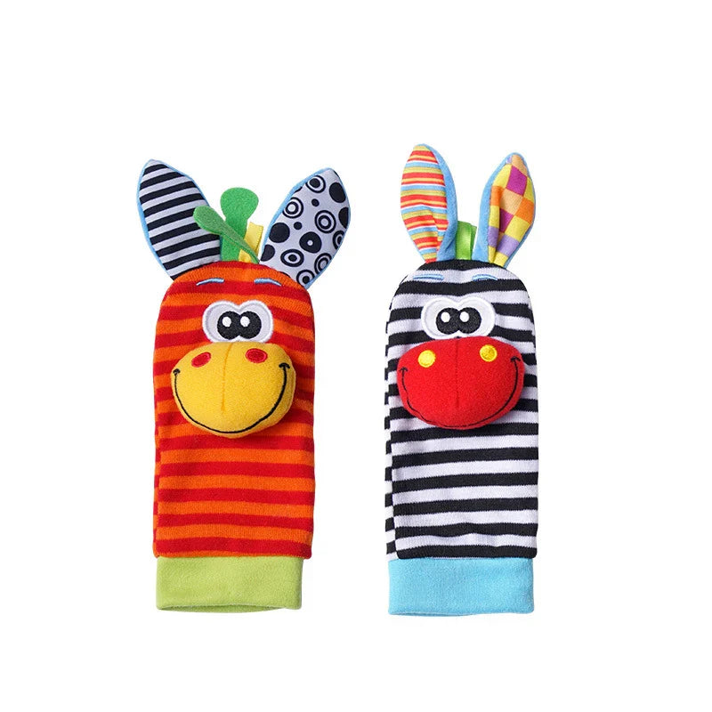 Baby Toys Baby Rattle Toys 0 12 Months Stuffed Animal Socks Wrist Strap Rattle Newborn Foot Sock Bug Wrist Strap Baby Socks