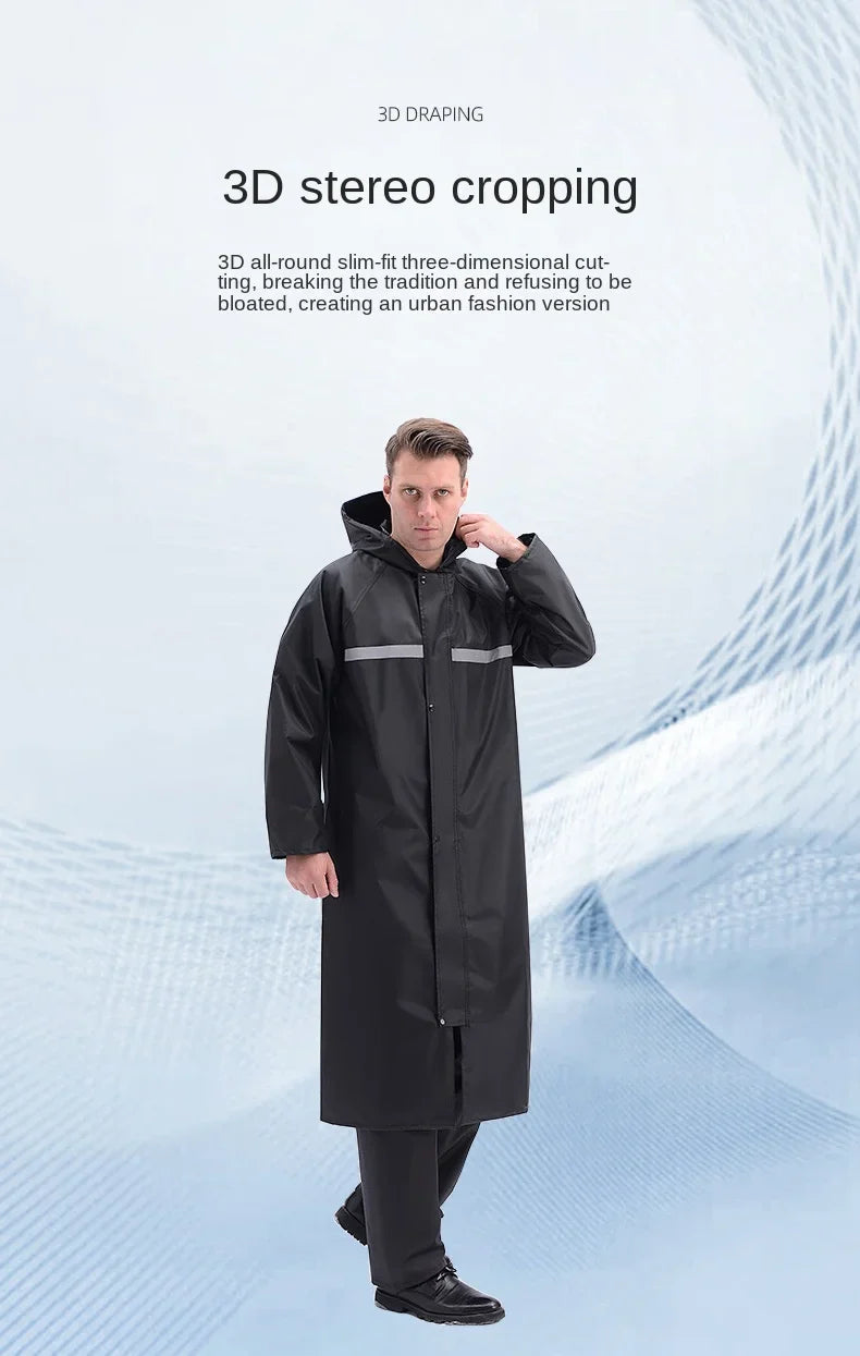 Rain Coat Motorcycle Raincoat Man Waterproof Suit Raincoats Overcoat Rainrainwater Outerwear Long Jacket Poncho Men Motorcyclist