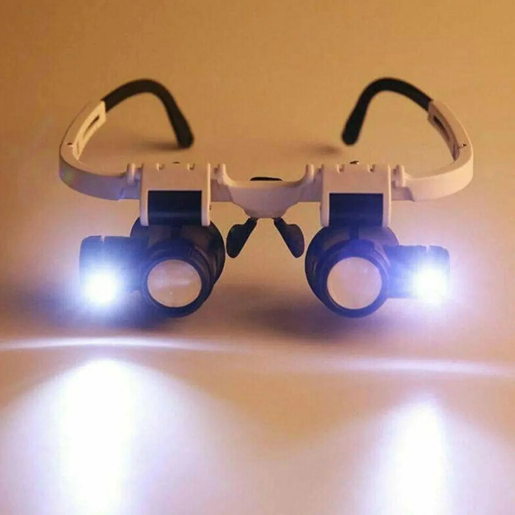 Head-Mounted Adjustable Magnifying Headband