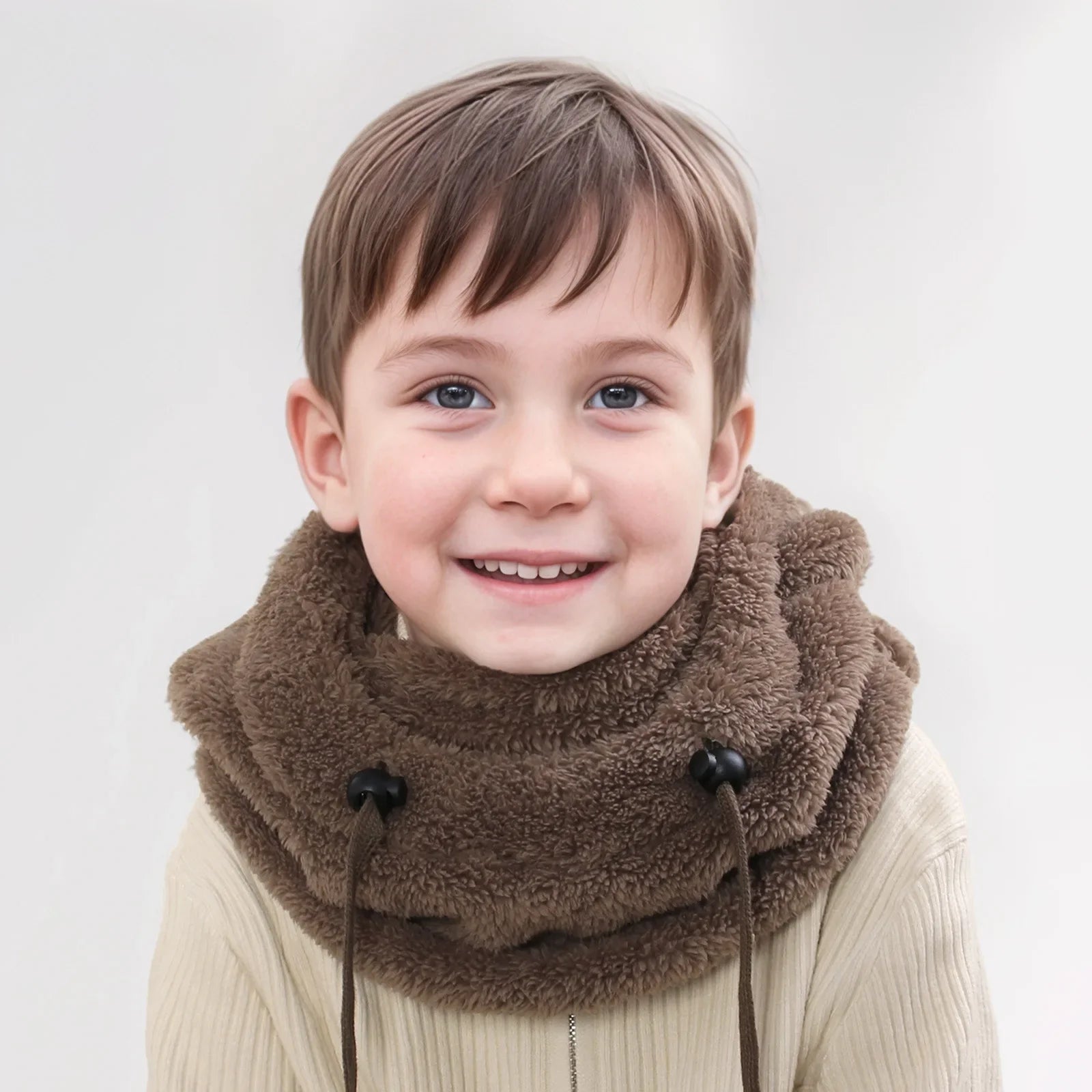 Kids Winter Hat with Ear Flaps and Face Cover Warm Fleece Lined Cold Weather Beanie for Boys Girls