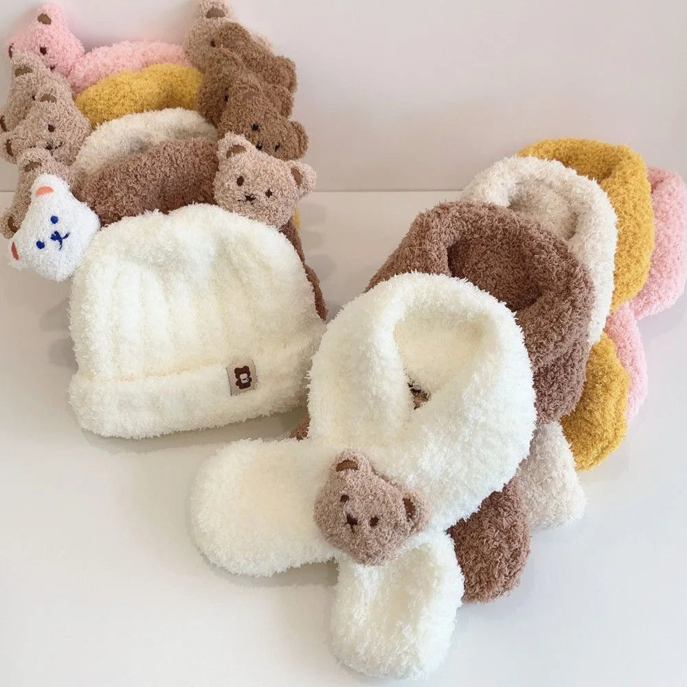 Baby Winter Beanie Hat with Earflaps & Plush Scarf | Ages 3-36 Months
