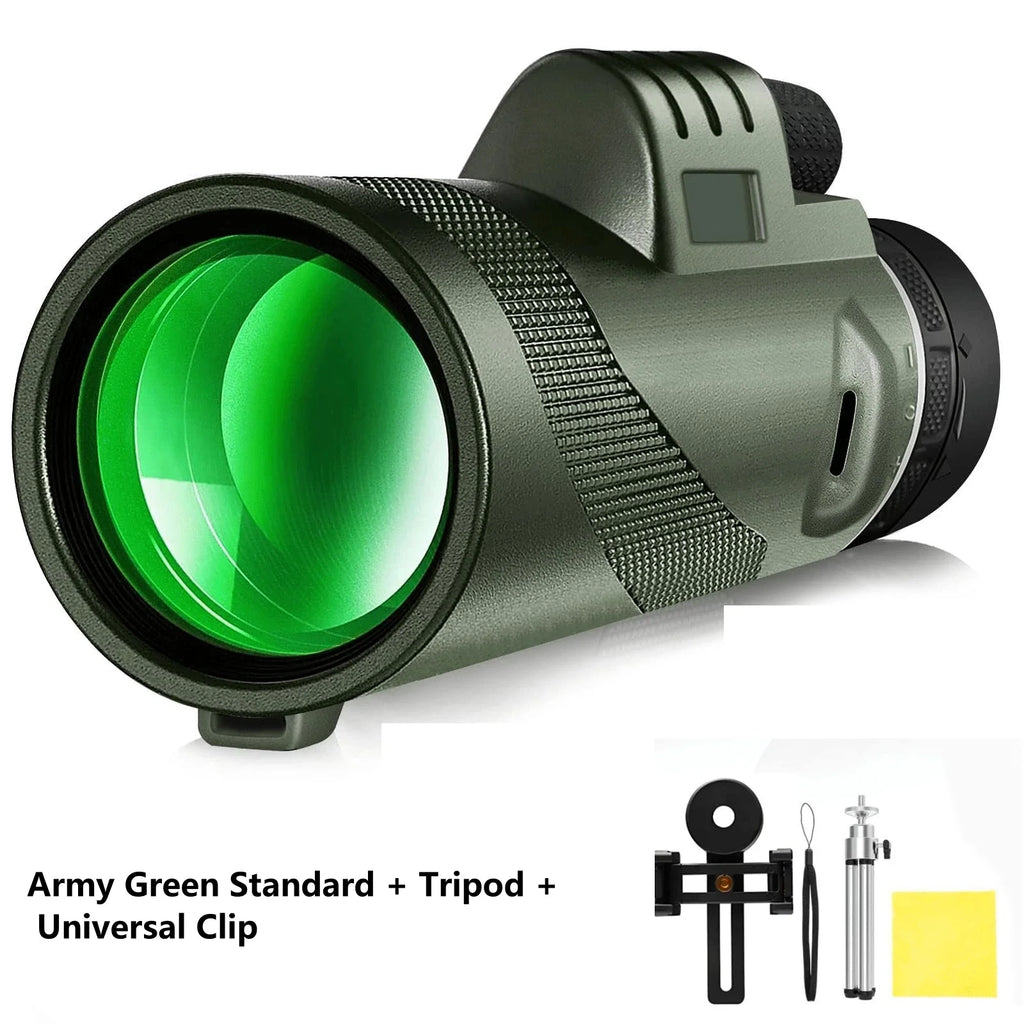 High-Power 80x100 BAK4 Prism Binoculars | Bird Watching, Camping & Hunting