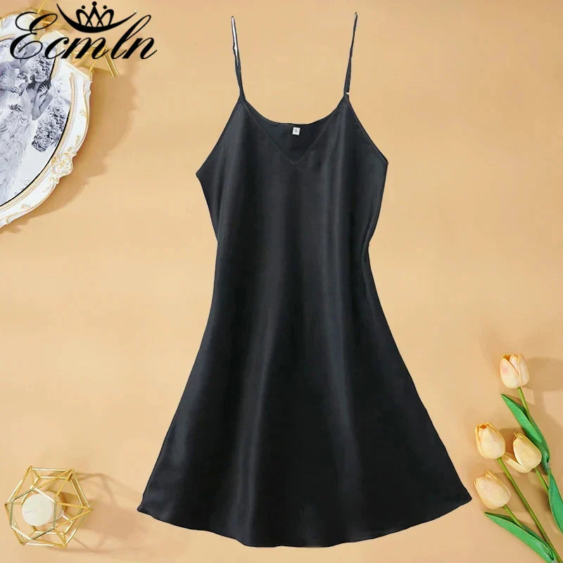 Sleeveless Satin Night Sleeveless Dress