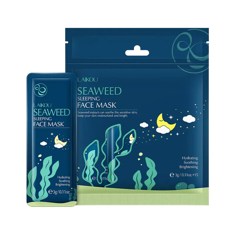 LAIKOU Seaweed Sleep Mask 15 Pack Overnight Moisture