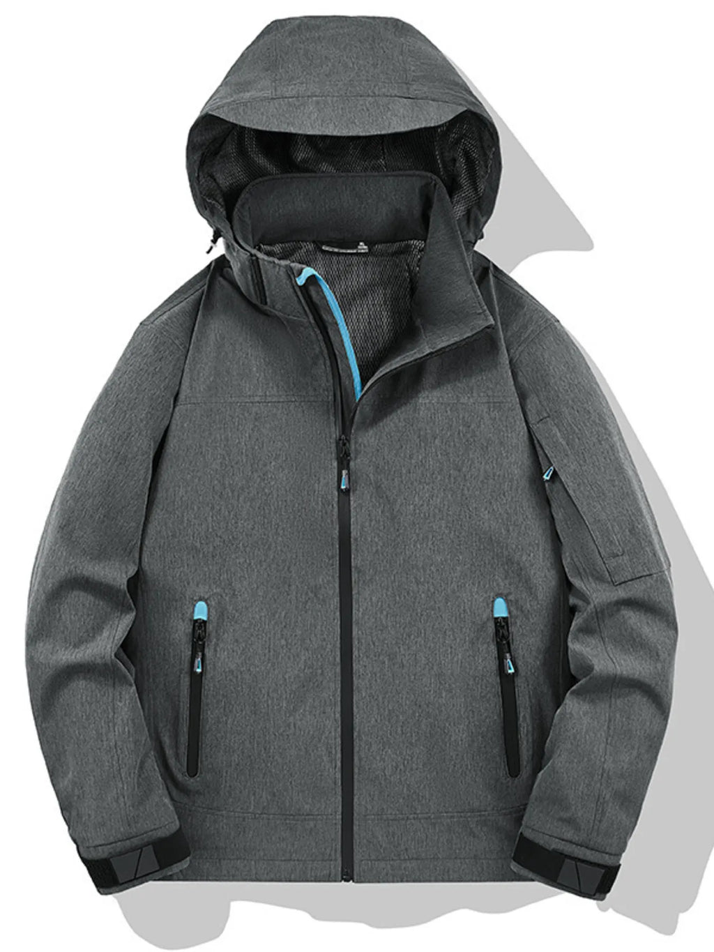 Men's Regular and Plus Size Outdoor Zip Up Hooded Jacket