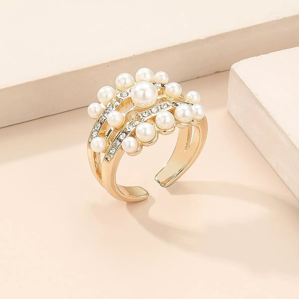 18K Gold-Plated Pearl Ring