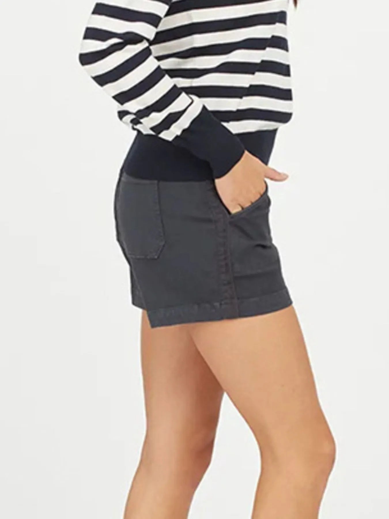 Vintage Washed Denim Shorts with Pockets