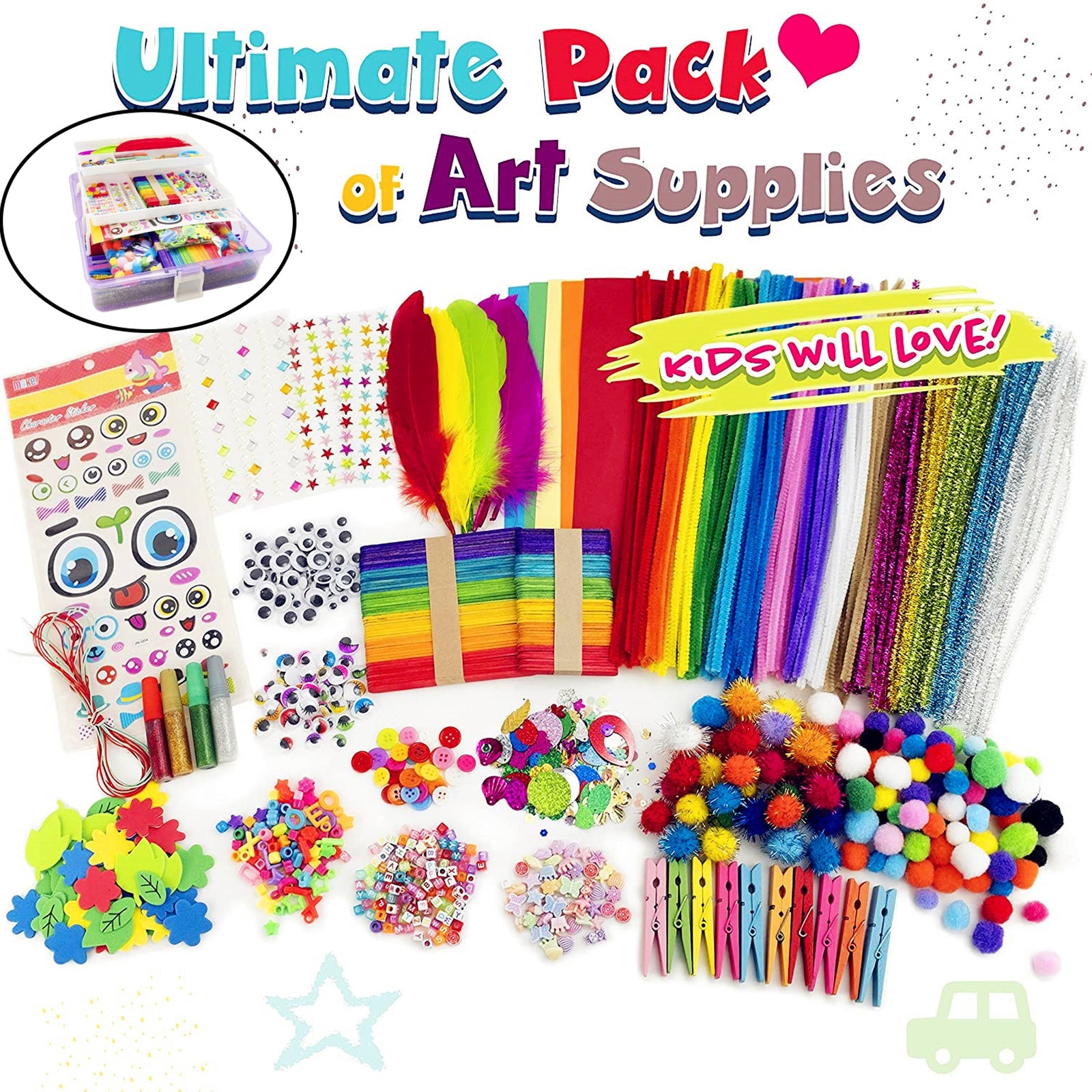 Multi-piece Children's Portable Treasure Box Gift Box DIY  Toys