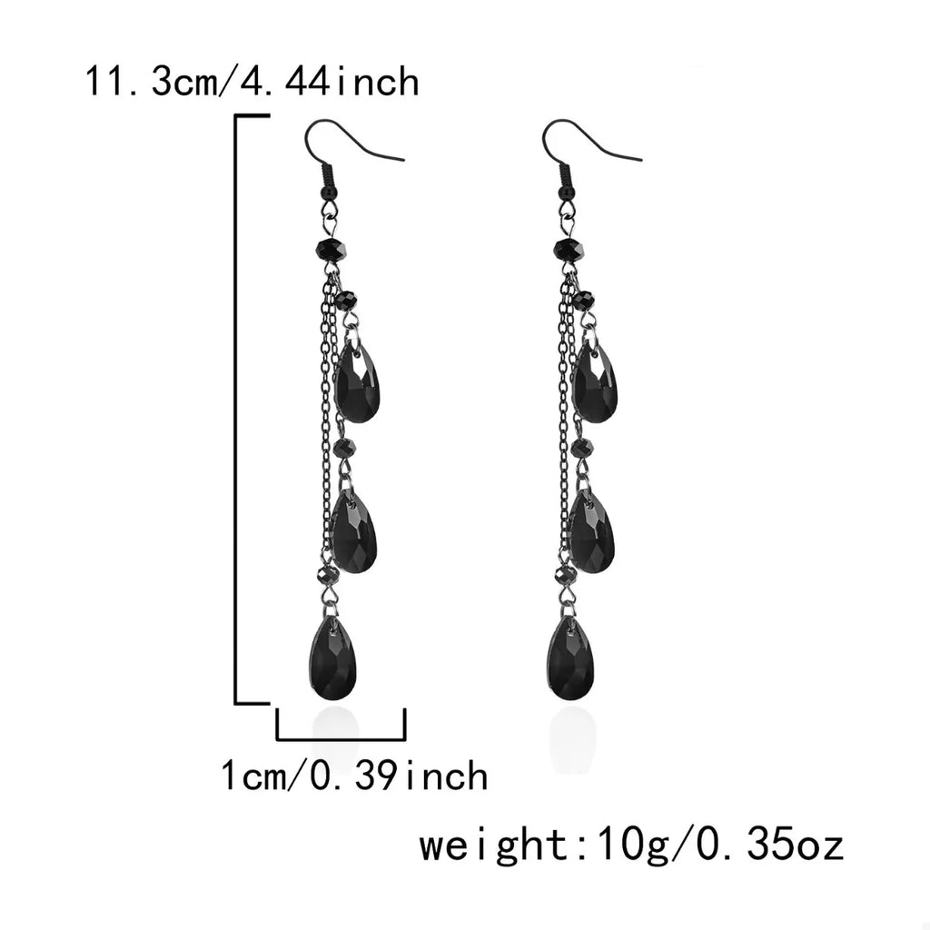 Teardrop Chain Dangle Earrings