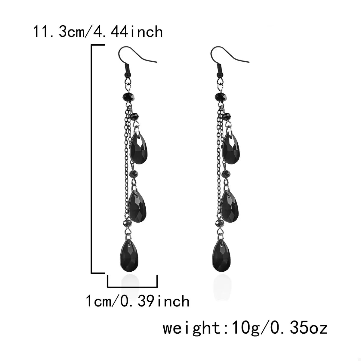 Teardrop Chain Dangle Earrings