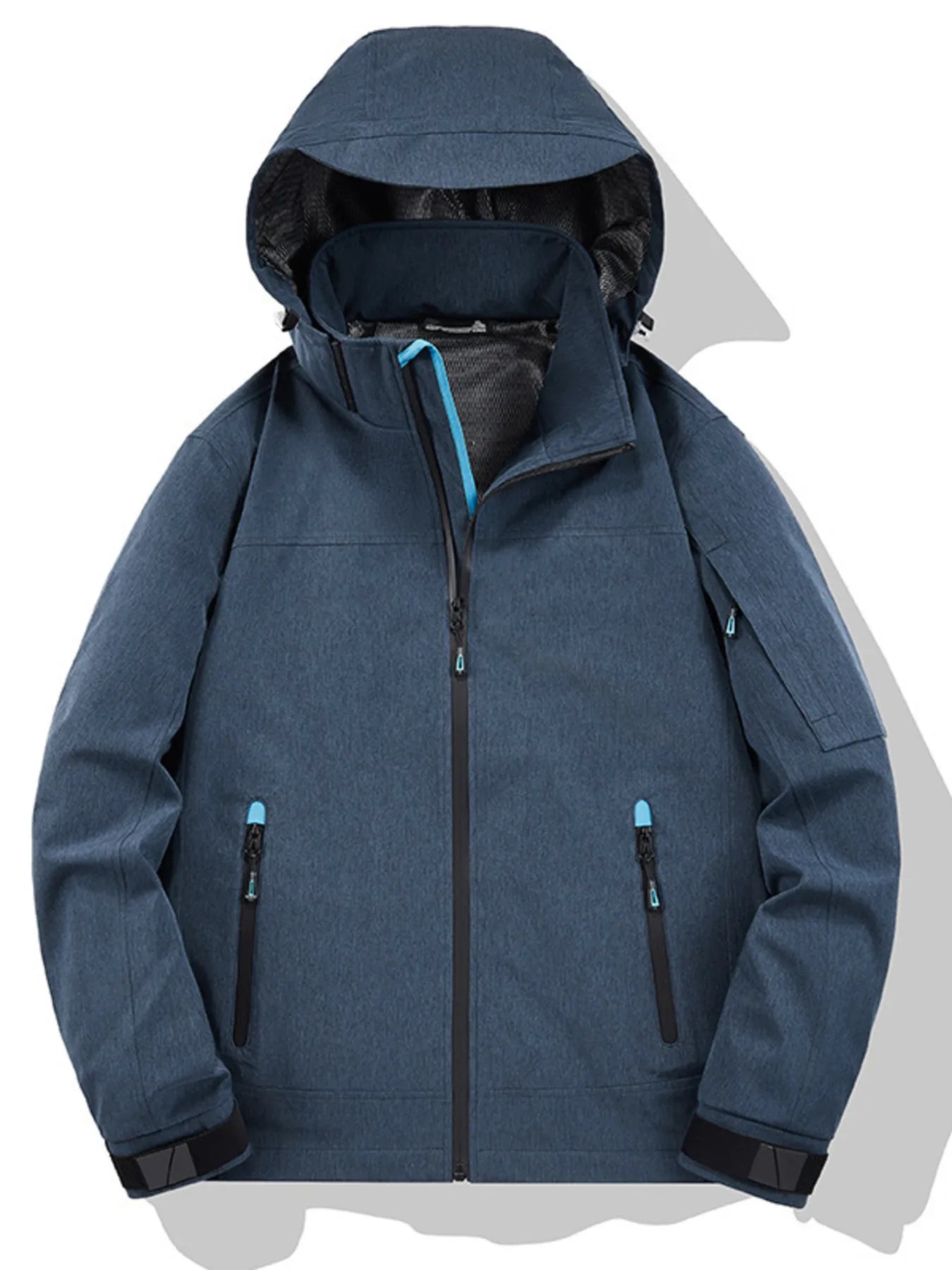 Men's Regular and Plus Size Outdoor Zip Up Hooded Jacket