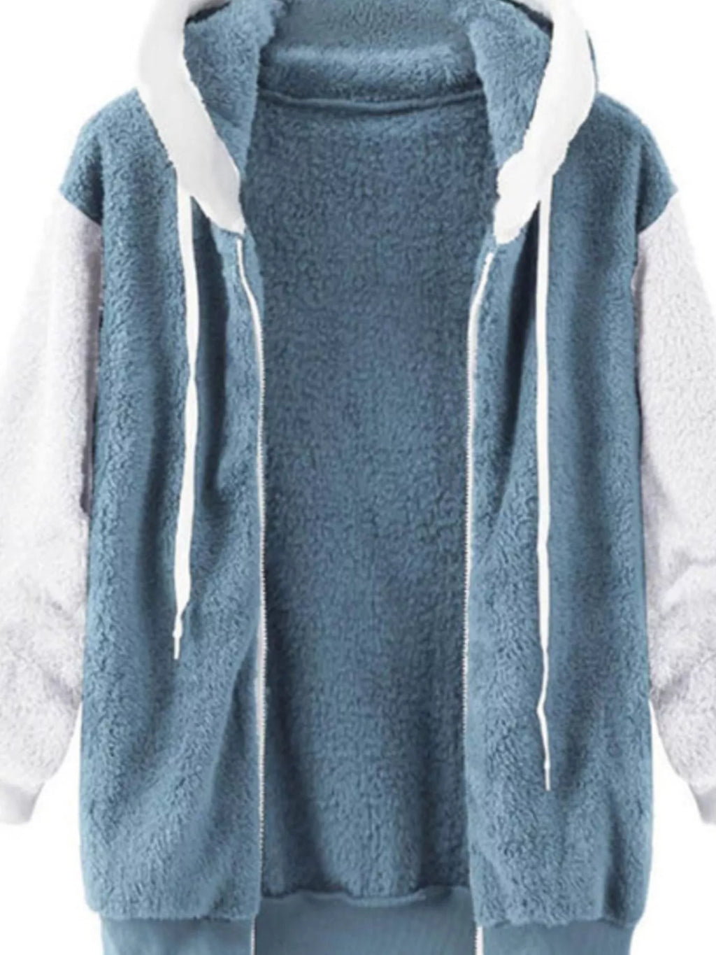 Fleece Zip-Up Hooded Outerwear Regular and Plus Size