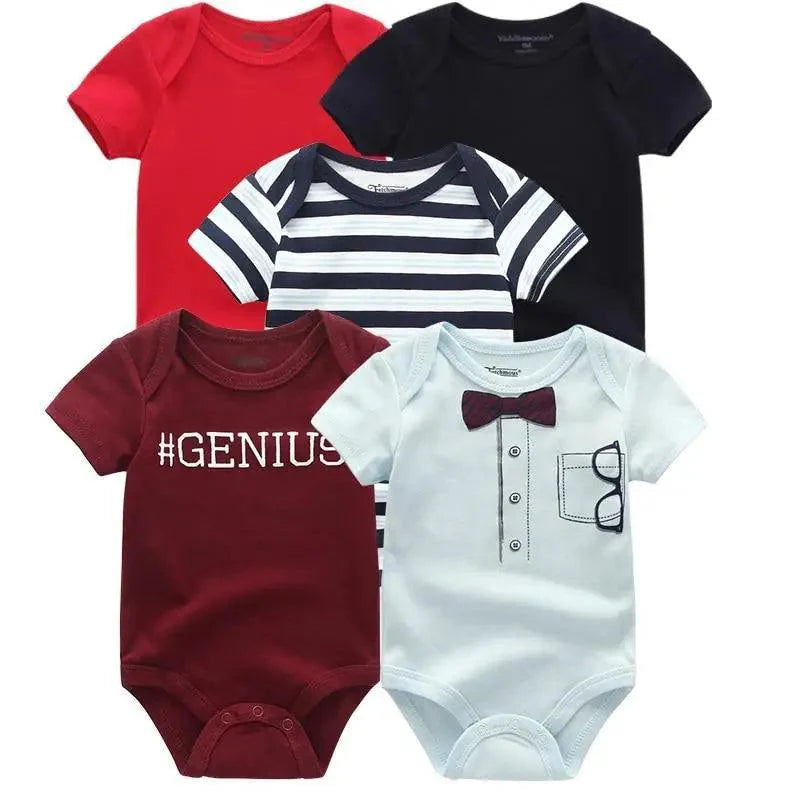 Baby Rompers Short Sleeve 100% Cotton Overalls Newborn Comfortable Clothes Super Soft Stretchable