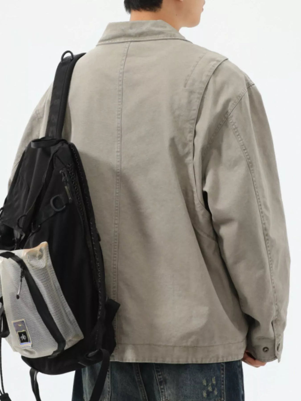 Men's Regular and Plus Size Zip-Up Trucker Jacket