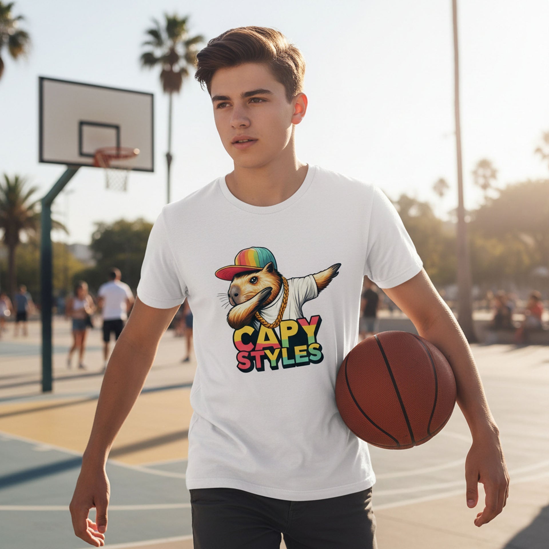 Capy Styles Graphic T-Shirt 100% Ring Spun Cotton Streetwear Tee