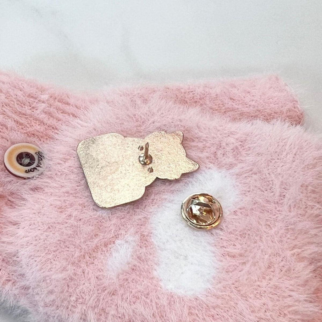 Work Hard Cat Enamel Pin – Funny Accessory for Cat Lovers