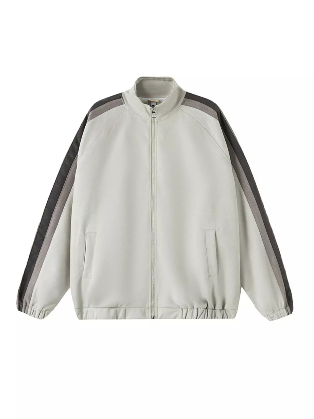 Men's Striped Shoulder Zip Up Jacket