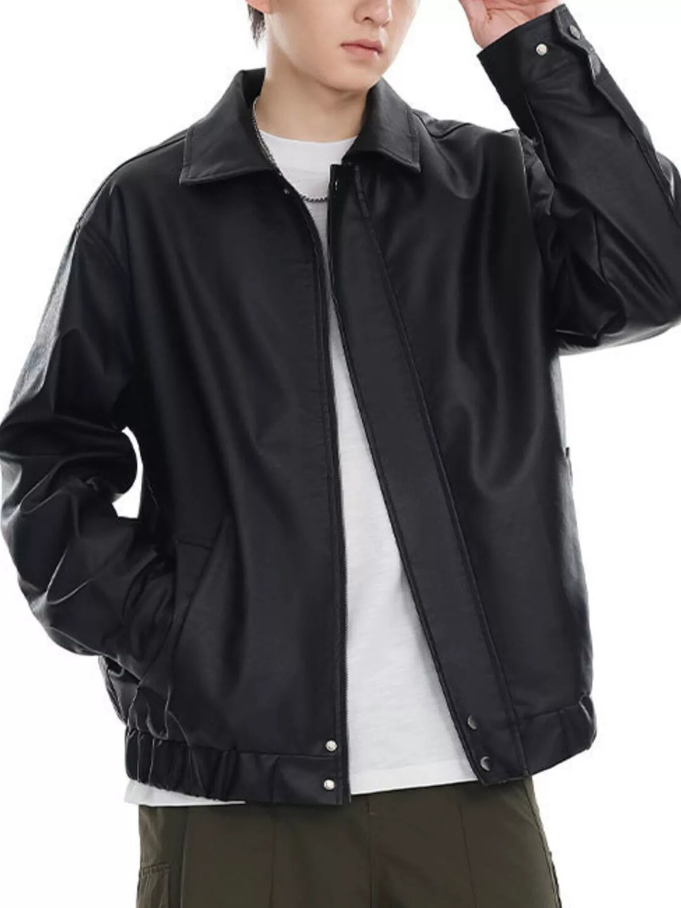 Men's Classic Faux Leather Jacket
