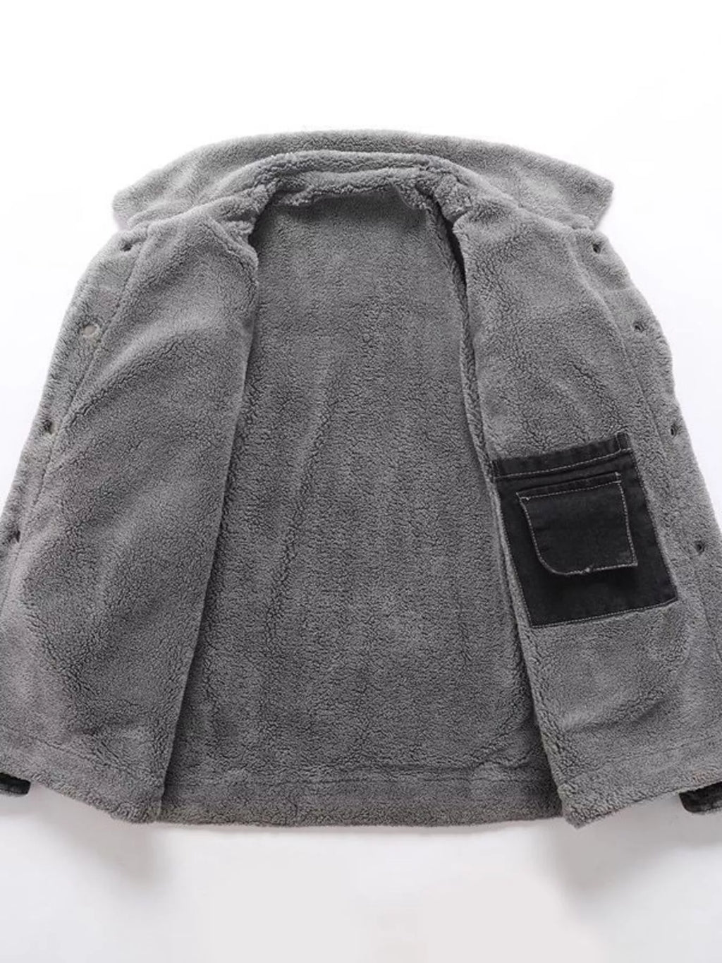 Men's Button Up Sherpa Lined Denim Jacket