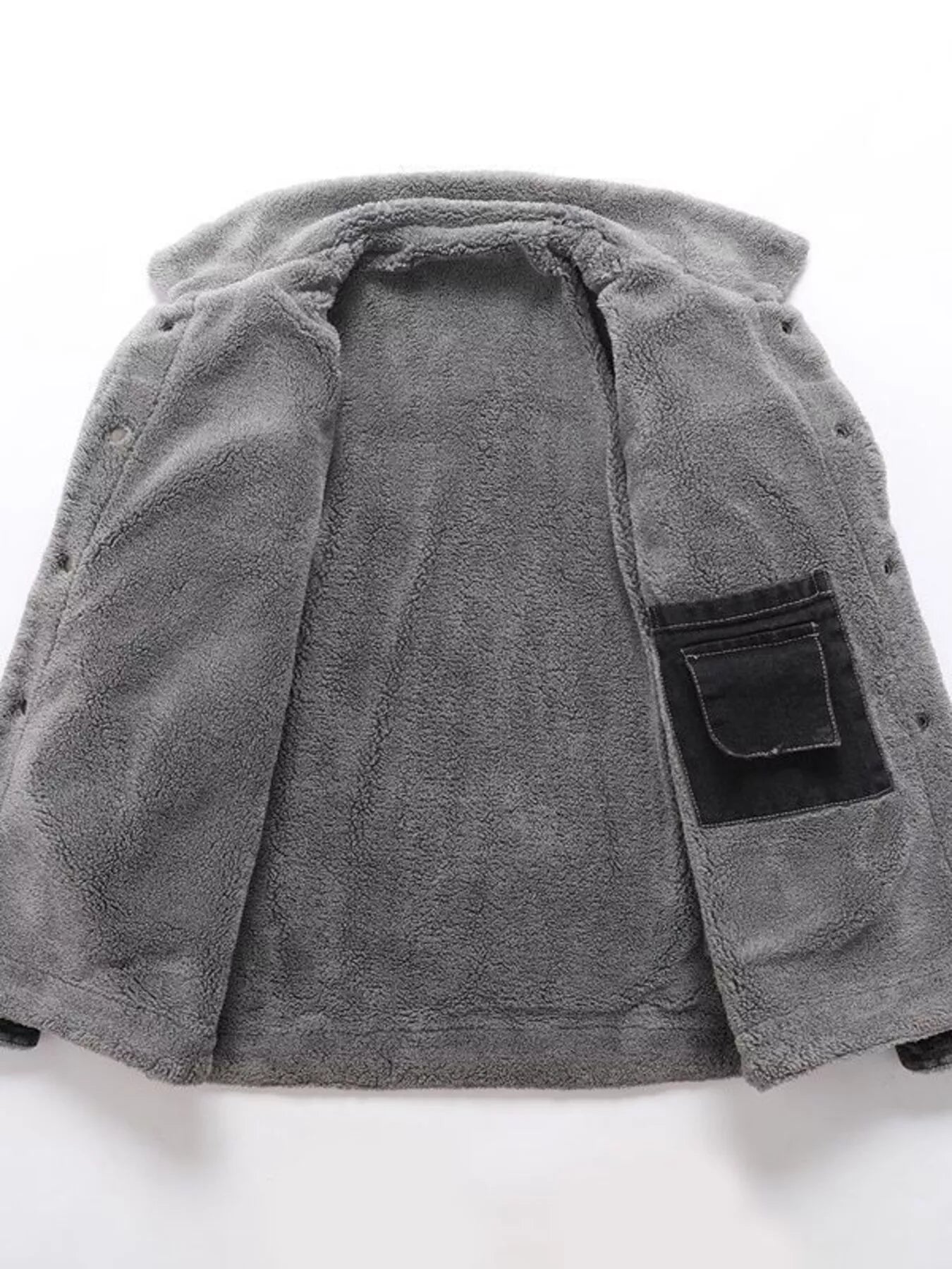 Men's Button Up Sherpa Lined Denim Jacket
