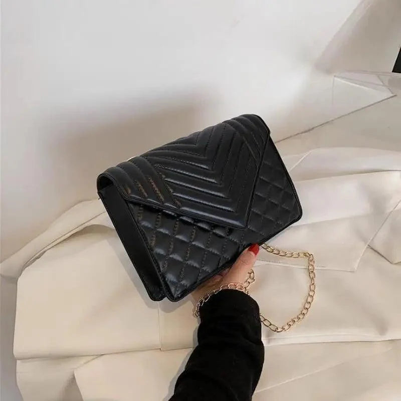 Dazzling Bags For Women Chain Crossbody Bags In Pu Leather Female Fashionable Shoulder Bag Ladies Handbags