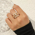 18K Gold-Plated Pearl Ring