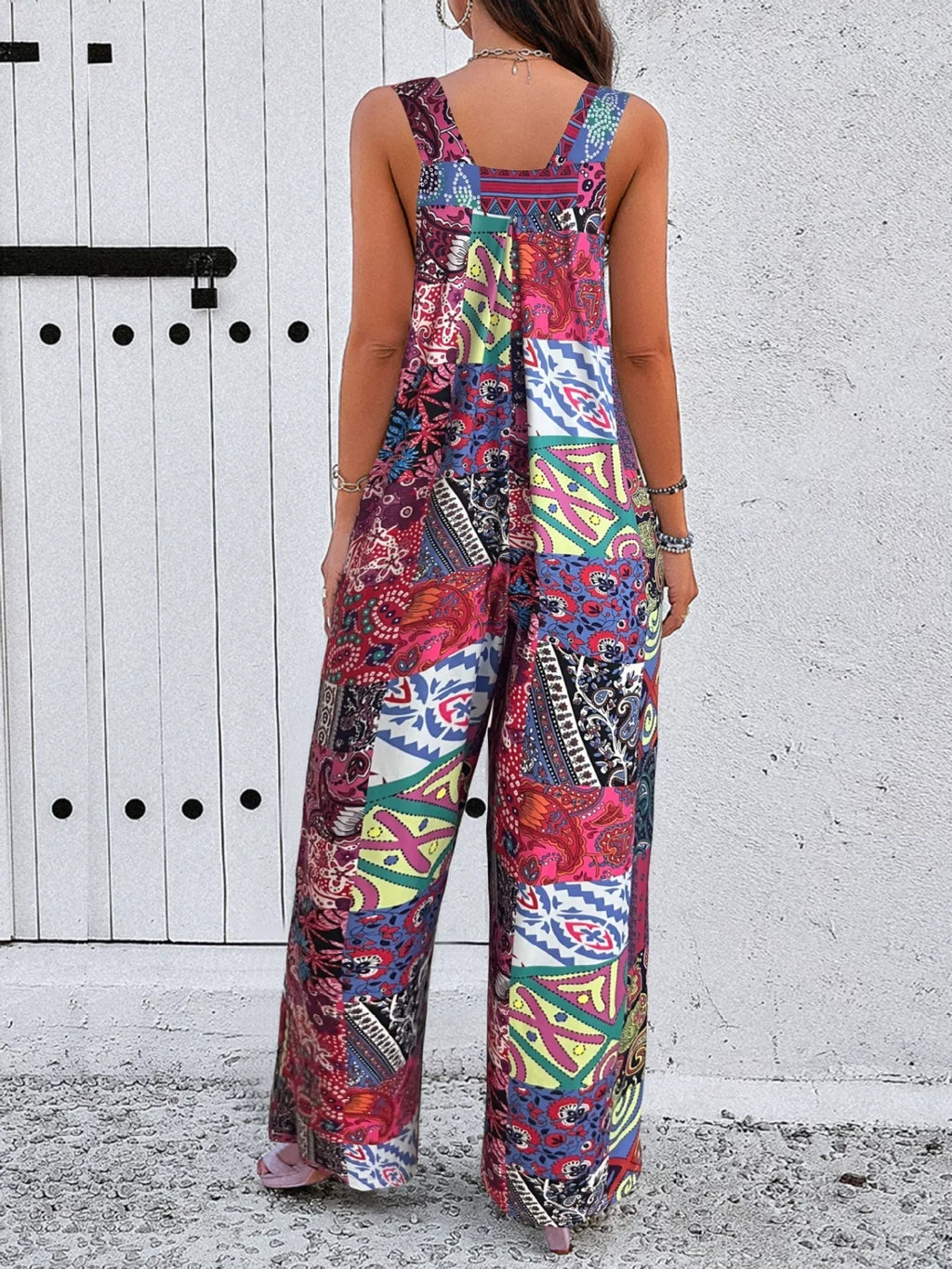 Printed Wide Leg Jumpsuit