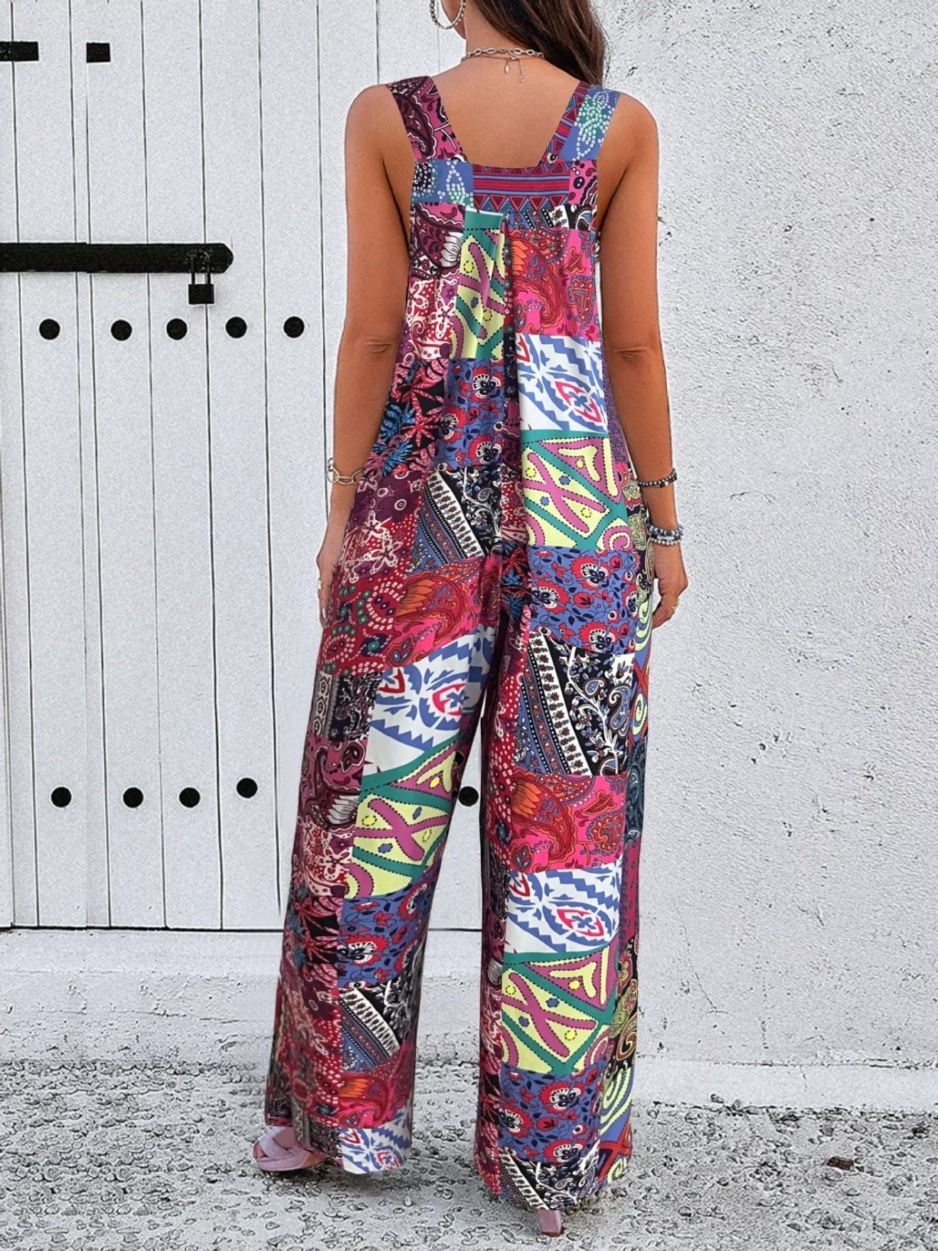 Printed Wide Leg Jumpsuit