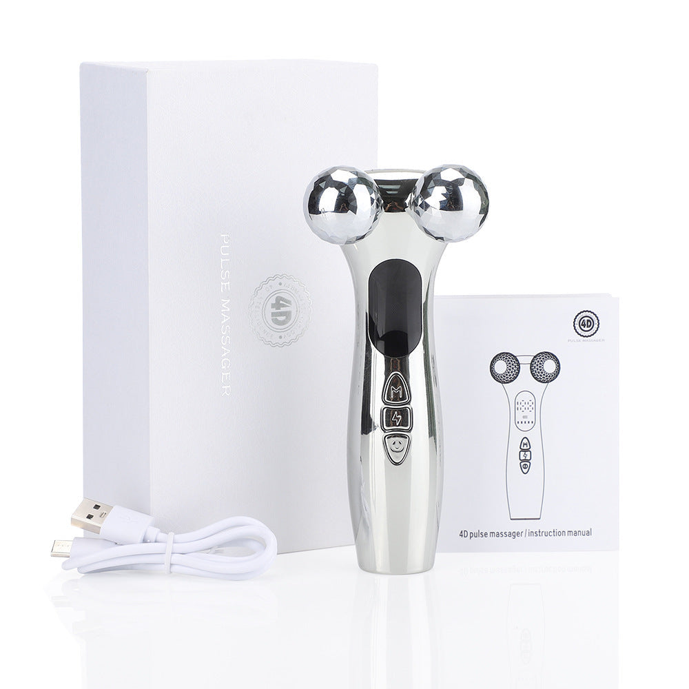 New Roller Massage Instrument Facial Intelligent Pulse Face Slimming Device Domestic Beauty Apparatus