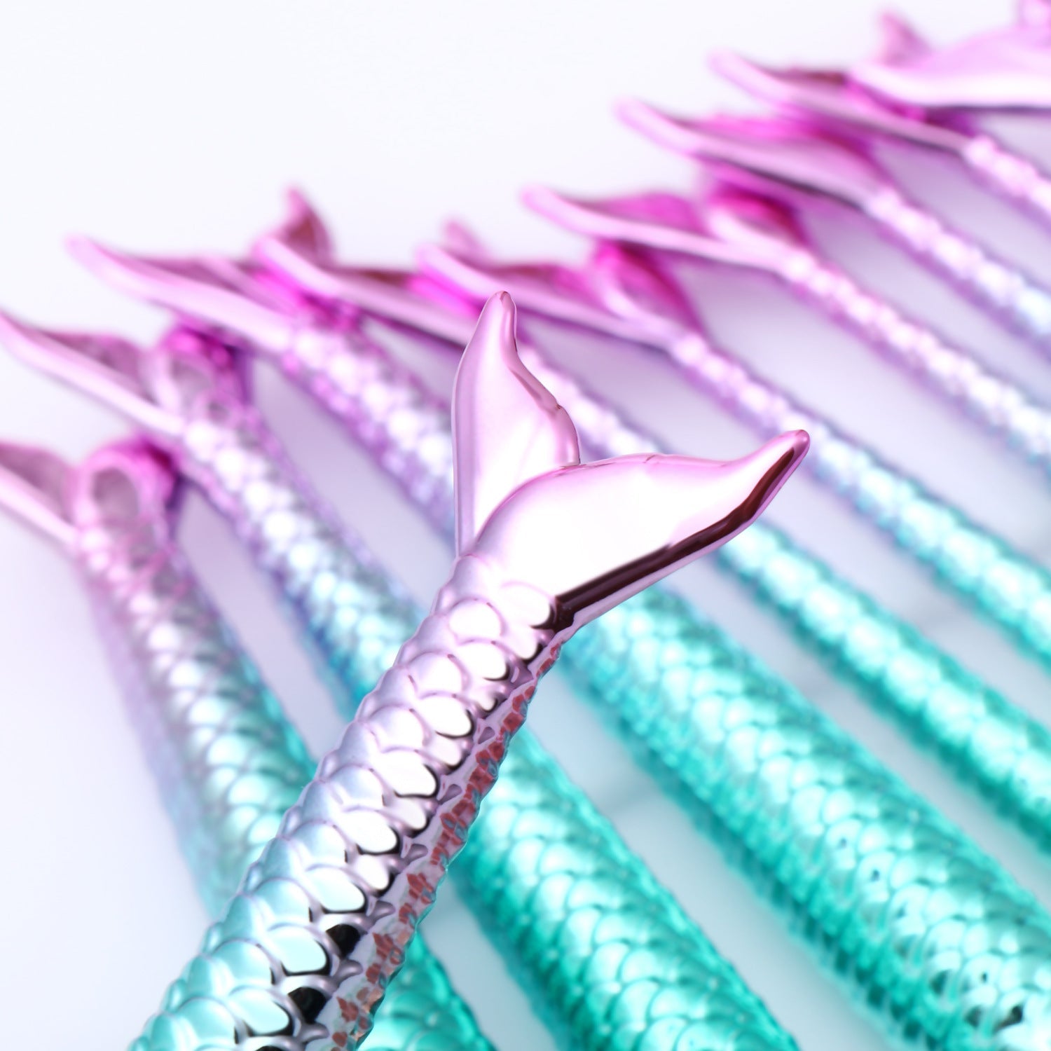 Gradient Electroplating Mermaid Makeup Brush Beauty Makeup Tool Set